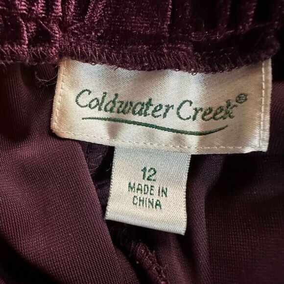 Comfort and glamour beaded velvety loungewear open card. Coldwater Creek size 12 - Picture 7 of 13